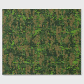 Papier Cadeau Style Woodland Camouflage numérique Décor Accent (Plat)