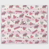Papier Cadeau Style XOXO Valentine's Day (Plat)