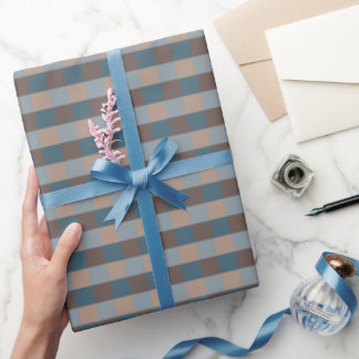 Papier Cadeau Stylish Arona Blue And Mocha 
