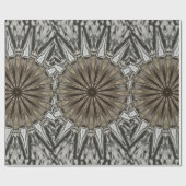 Papier Cadeau Stylish Elegant Kaleidoscope Design Brown Gray (Plat)