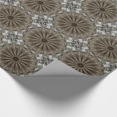 Papier Cadeau Stylish Elegant Kaleidoscope Design Brown Gray (Coin)