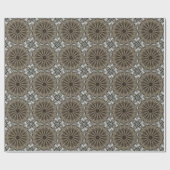 Papier Cadeau Stylish Elegant Kaleidoscope Design Brown Gray (Plat)