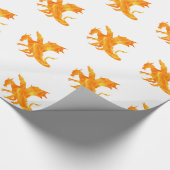 Papier Cadeau Stylized image of Dragon in flame (Coin)