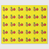 Papier Cadeau stylo de pomme d'ananas de stylo (Plat)