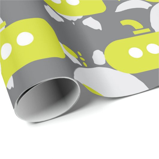Papier Cadeau Submarines & Turtles Wrapping Paper (Coin rond)