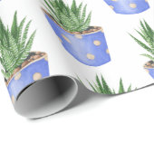 Papier Cadeau Succulent Dans Pot Pot Pot Pot Polka (Coin rond)