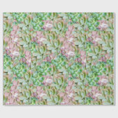 Papier Cadeau Succulente Colorée (Plat)
