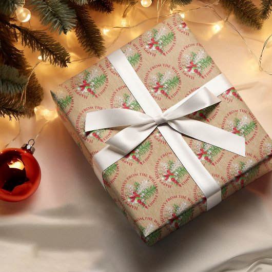 Papier Cadeau Sucre de canne blanc blanc blanc personnalisé Vert