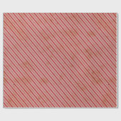 Papier Cadeau Sucre de canne de Noël de vacances (Plat)