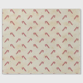 Papier Cadeau Sucre de canne de Noël d'une ferme moderne (Plat)