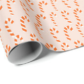 Papier Cadeau Sucre de canne de Noël rose moderne Motif (Coin rond)