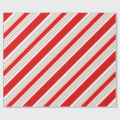 Papier Cadeau Sucre de canne de Noël Stripes ID259 (Plat)