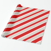 Papier Cadeau Sucre de canne de Noël Stripes ID259 (Déroulé)