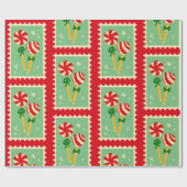 Papier Cadeau Sucre de canne Noël (Plat)