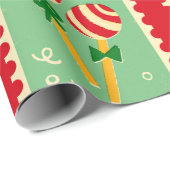 Papier Cadeau Sucre de canne Noël (Coin rond)