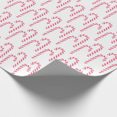 Papier Cadeau Sucre de canne Peppermenthe Noël Fête Rouge Blanc (Coin)