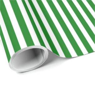 Papier Cadeau sucre de canne rayures dans Noël Vert & Blanche N
