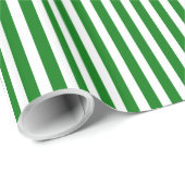 Papier Cadeau sucre de canne rayures dans Noël Vert & Blanche Ne (Coin rond)