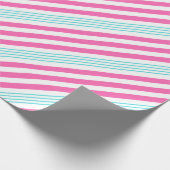 Papier Cadeau Sucre de canne rose et bleu rayé (Coin)