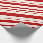 Papier Cadeau Sucre de canne rouge et blanc à la menthe (Coin)