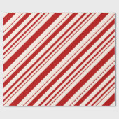 Papier Cadeau Sucre de canne rouge et blanc à la menthe (Plat)