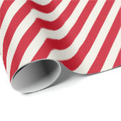 Papier Cadeau Sucre de canne rouge et blanc rayé (Coin rond)