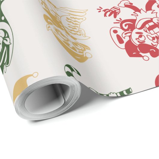 Papier Cadeau Sucre de canne Stockage Arbre de Noël (Coin rond)