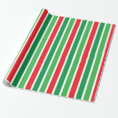 Papier Cadeau Sucre de canne Stripes Noël (Déroulé)