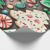 Papier Cadeau Sucré Noël et Nouvel An Sucre cookies (Coin)