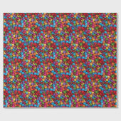 Papier Cadeau Sucrerie colorée de quilles (Plat)