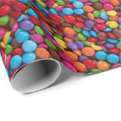 Papier Cadeau Sucrerie colorée de quilles (Coin rond)