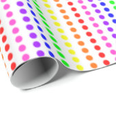 Papier Cadeau Sucrerie d'arc-en-ciel (Coin rond)