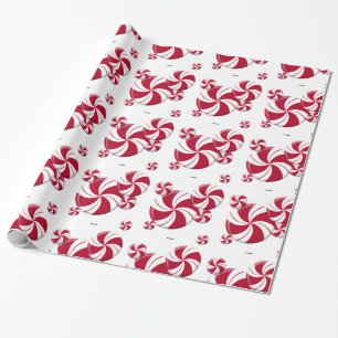 Papier Cadeau Sucrerie de remous de menthe poivrée