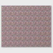 Papier Cadeau Sucreries Rétro - Rose (Plat)
