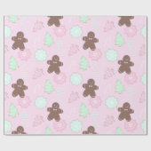 Papier Cadeau Sucres de canne Arbres de Noël Ornements Noël (Plat)