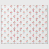 Papier Cadeau Sucres de canne d'aquarelle de Noël Papier d'envel (Plat)