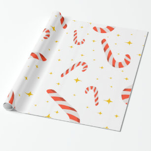 Papier Cadeau Sucres de canne de Noël