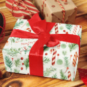 Papier Cadeau Sucres de canne doux et mignons Noël