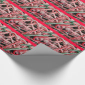 Papier Cadeau Sucres de canne et menthe de Noël (Coin)