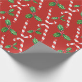 Papier Cadeau Sucres de canne et Mistletoe (Coin)