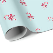 Papier Cadeau Sucres de canne et vaches (Coin rond)