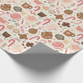 Papier Cadeau Sucres de Noël et bonbons (Coin)