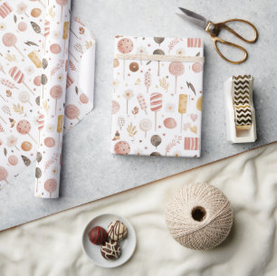 Papier Cadeau Sucres sucre et bonbons Noël