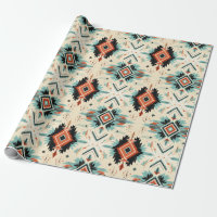 Sud-ouest Désert Bleu Adobo Terracotta Motif