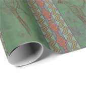 Papier Cadeau Sud-ouest Roadrunner Sagebrush Green (Coin rond)