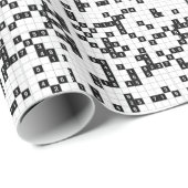Papier Cadeau sudoku noir blanc (Coin rond)
