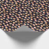 Papier Cadeau Sufganiyot Donuts : Hanoukka Vintage Motif (Coin)