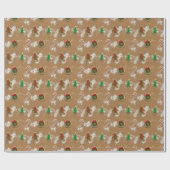 Papier Cadeau Sugar Cookie Gingerbread Man Wrapping Paper (Plat)