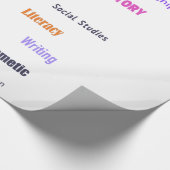 Papier Cadeau Sujets de l'école primaire (Coin)