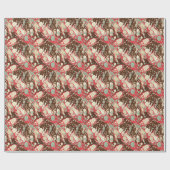 Papier Cadeau Suminagashi Papier classique Motif rose (Plat)